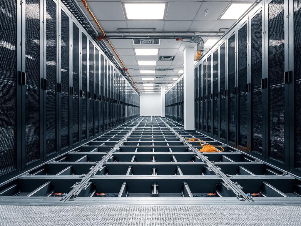 Piso elevado instalado em data center corporativo em São José dos Campos